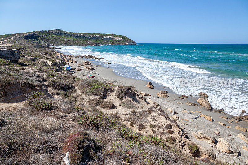 Capo San Marco海滩，Cabras, Sardinia，意大利